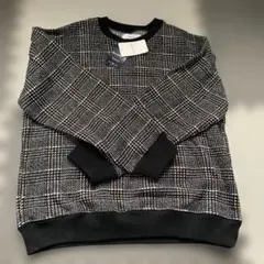 INHERIT クルーネック ニット チェック柄 L