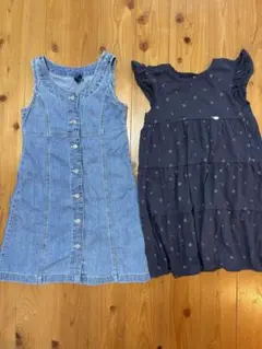 GAPKIDS デニムワンピース プティマイン 130 2枚セット