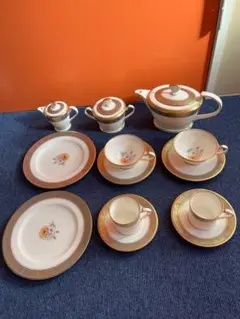 896 オールドノリタケ　グランブロシェ　アフタヌーンティーセット　金彩　未使用