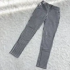 NICOLE レギンスパンツ　スキニー　ギンガムチェック　ストレッチ　（M）