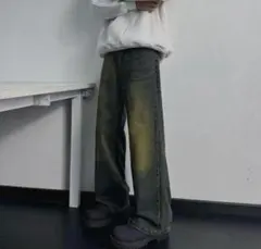 地底人オンライン バギーデニム ウォッシュド ヴィンテージ