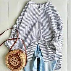 美品 スピック＆スパンノーブル ノースリーブブラウス 透け感 シルク混 