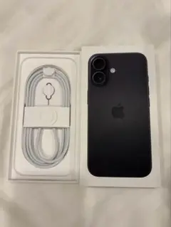 【新品未使用】Apple iPhone16 ブラック 箱のみ　PIN付