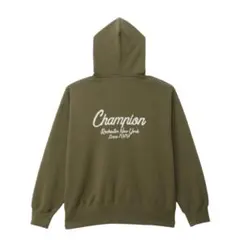 新品未使用　Champion ジップフーデットスウェット　パーカー　M オリーブ