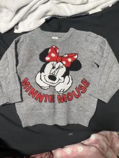ミニーマウス セーター グレー
