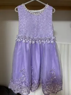 フォーマルドレス 薄紫 レース刺繍　キッズドレス　発表会