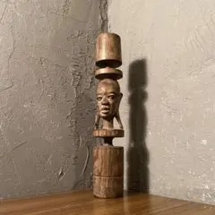 木彫 日展作家 井波彫刻 谷口信夫 円空 護法神 善女竜王 仏像 高さ47cm