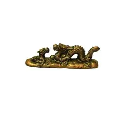 龍の親子の置物　金属製　文鎮