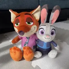 ズートピア2 ペアぬいぐるみ　ニック　ジュディ