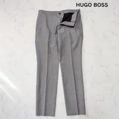 美品★HugoBoss/ダークグレースラックス HUGO - ウールブレンド エクストラスリムフィット ツーピーススーツ
