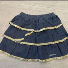 JILLSTUART ジルスチュアート デニムスカート フリル ゴールド