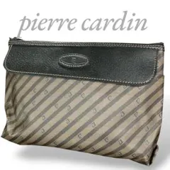 ピエールカルダン クラッチバッグ セカンドバッグ ナイロン レザー ブラウン