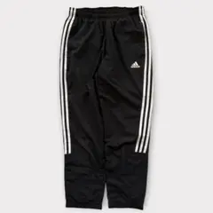 adidas ナイロンパンツ ブラック 3本ライン トラックパンツ スポーツ