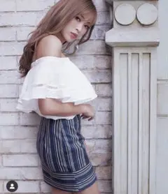 【タグ付き新品】ストライプ タイトスカート rienda 定価7,291円 S