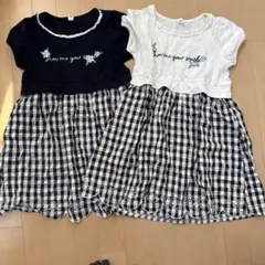 140cm 女児半袖ワンピース　2枚まとめ売り