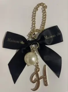 メゾンドフルール リボンチャーム パール付き