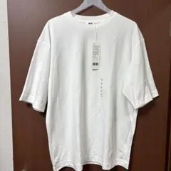 【新品】UNIQLO U エアリズムコットンオーバーサイズＴシャツ5分袖XL