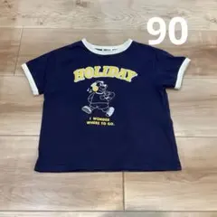 breeze ネイビー クマプリント Tシャツ サイズ90