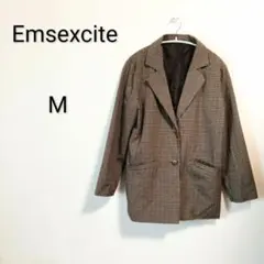 S1482 Emsexcite テーラードジャケット チェック柄 Mサイズ