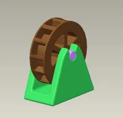 3Dプリント水車 お風呂で回る組立式おもちゃ 全3パーツのサムネイル