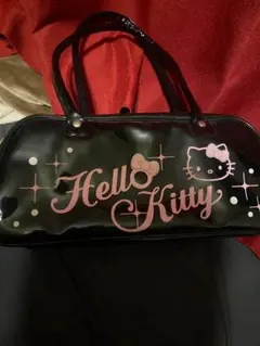 Hello Kitty パテント ハンドバッグ 黒