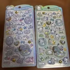 うるちゅるポップシール　サンリオ　シナモロール　ポチャッコ　2枚セット