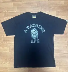 【美品】A BATHING APE Tシャツ Sサイズ　黒 迷彩柄のサムネイル