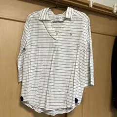 Arnold Palmer ストライプ 七分袖シャツ Ｌ麻素材のサムネイル