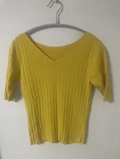 PLST プラステ サマーリブニット（イエロー）