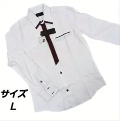 【新品未使用】アトリエサブメン A.S.M 　ホワイト　長袖　Ｌ訳ありのサムネイル