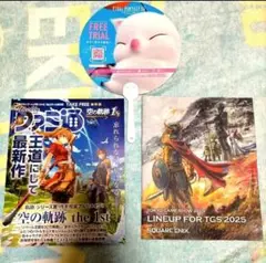 TGS2025 スクウェアエニックス　パンフレット、うちわ、ファミ通