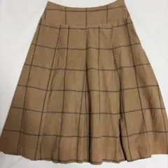 OLIVE des OLIVE コーデュロイ チェック スカート 秋冬 ブラウン