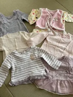 ベビー服セット 7点 グレー ピンク