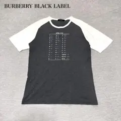 バーバリーブラックレーベル　半袖カットソー(3)プリント　ラグラン　カジュアル
