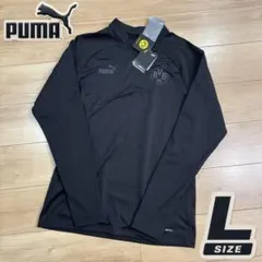 【新品タグ付】プーマ ボルシア ドルトムント プレマッチ ニットトップ L 黒のサムネイル