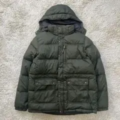 L.L.Bean ダウンジャケット オリーブグリーン XL フード着脱 刺繍ロゴ