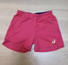 アシックス 赤 バレーボールパンツ Lサイズ