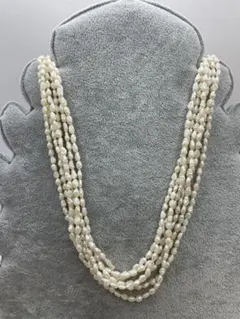 淡水パール　6連ネックレス　4mm