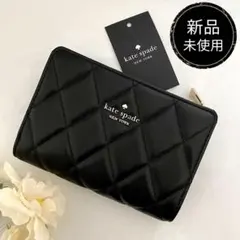 新品　正規品☆kate spade 折り財布　ブラック　レザー　二つ折り財布