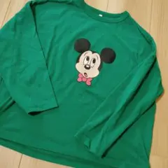 ミッキーマウス グリーン 長袖カットソー 130