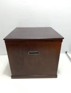 G2120【和の収納】ダークブラウン 木製 蓋付き 収納箱