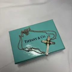 極美品】ティファニー クロス 十字架 コンビ ネックレス 925 750