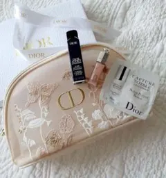 ディオール ノベルティ 刺繍 メッシュ ポーチ