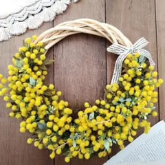 ふわふわミモザのハーフリース