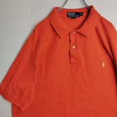ラルフローレン 半袖シャツ ポロシャツ ポニー オレンジ メンズ2XL