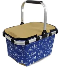 サンリオキャラクターズ　ひんやりバスケット　キャンプ柄　保冷バッグ　ブルー　2点