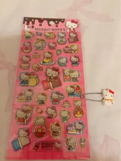 ハローキティ ステッカーシール　キティ安全ピン