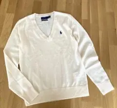 クリーニング済み　ポロラルフローレン　メリノウール　Vネックセーター　ニット