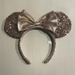 ディズニー　カチューシャ　スパンコール　ピンク