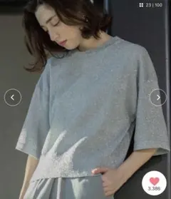 OPAQUE.CLIP ラメハーフスリーブトップスのサムネイル